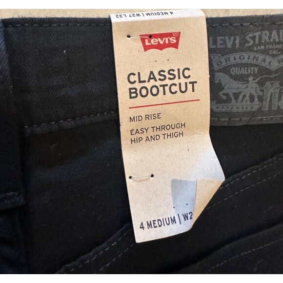LEVIS 501 Classic Bootcut Black Mid Rise Jeans Size 4 NEW - Picture 7 of 8